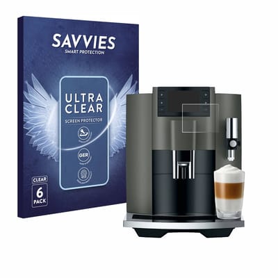 Savvies - Screenprotector voor Jura E8 (EC) - Folie Beschermfolie transparant 6 Stuks
