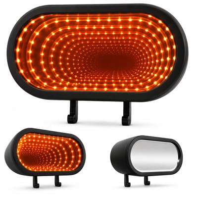 Daity 1stuk - LED-sleutelhouder – Infinity oplaadbare organizer, wandmontage met verlicht display, decoratieve hanger met modern design, decoratie-accessoires voor de garage, opbergplek voor afstandsbedieningen – voor mannen en vaders
