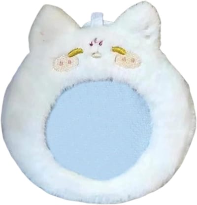 Fotokaarthouder - Pasjeshoes etui - Kaarten organiseren - Schattig pluche design - 5.5x8.4x2 cm - Wit