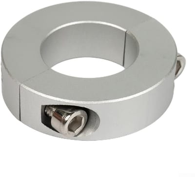 Dailygoods- Klem 38mm Dubbele Split - Aluminiumlegering - Anti-corrosie - Binnendiameter 12mm/20mm/25mm/30mm/35mm - 1 stuk - Zilver - Klemring