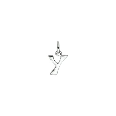 Zilver Gerhodineerde Hanger letter Y 1330021