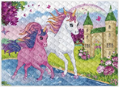 Brisby Zware Kwaliteit Speelkleed, Speelmat Anti slip en Wasbaar 150 x 200 cm. – Unicorn