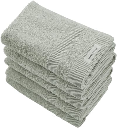 L&G - Handdoeken - 5 delig - 5 Handdoeken 50x100 cm - 100% Katoen - Groene Handdoek - Handdoeken katoen- Pale Olive