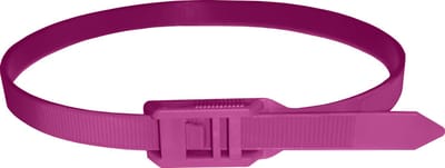 Kortpack - Flat head Tyraps - 400mm x 9.0mm - Licht paars - 100 Stuks - Kabelbinders met platte kop - Geen scherpe randen - (099.0995)