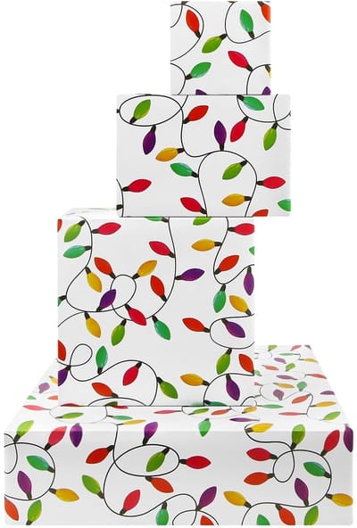 Dailygoods- Cadeaupapier Feestelijk - Inpakpapier Verjaardag - Inpakpapier Kerst - Inpakpapier 4 Vellen - 50x70cm - Premium Kwaliteit