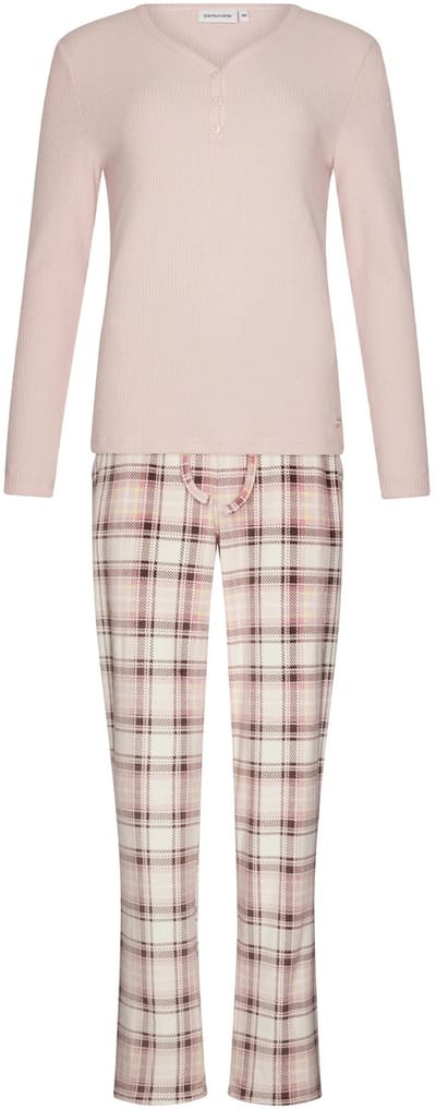 Pastunette - Pink Checks - Pyjama/Huispak - Flannel/Fleece - Roze - Maat 42