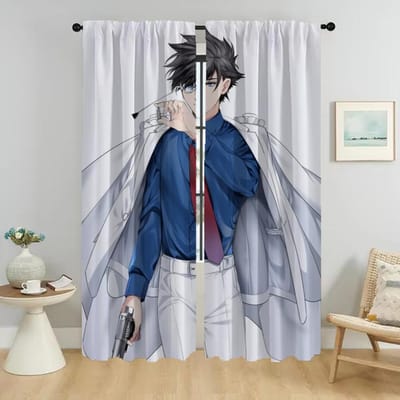 Kaitou Kiddo Elegante Kamergordijnen 2 Stuks Gordijnen Huis Interieur Gordijnen voor Camera Afscheiding Halloween Decoratie Gordijn W50xH70cmx2pcs-CL
