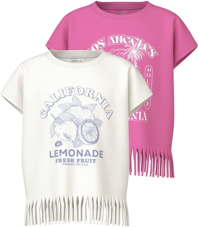 NAME IT - NKFVALONE 2P CAPSL SHORT TOP - Meisjes - T-shirts