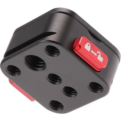 Snelsluitplaat Statief QR Plaat Camera Mount Adapter Snelle Installatie Aluminiumlegering met 1/4 Inch Schroef voor DSLR zwart