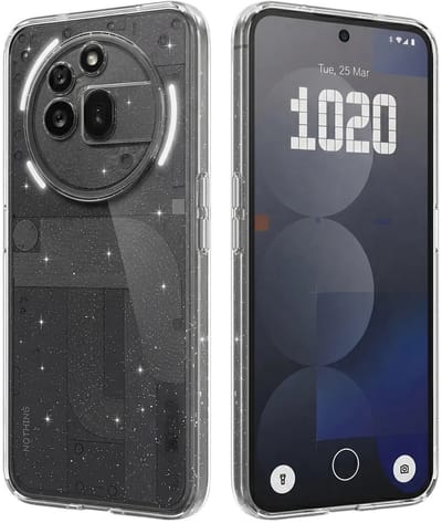 Hoesje geschikt voor Nothing Phone (3a) Pro - Techsuit Sparkle Skin Glitter Silicone Back Cover - Transparant