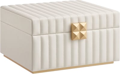 SONGMICS HOME - Sieradendoos - Juwelendoos - Met Spiegel - 2 Lagen - Uitneembaar Sieradentray