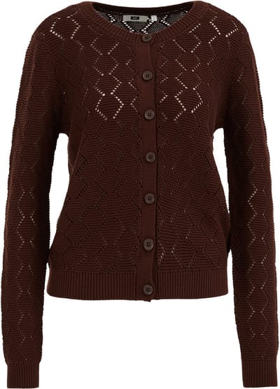 WE Fashion Dames gebreid vest met opengewerkte structuur