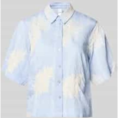 regular fit overhemdblouse van viscosemix model 'Kana'