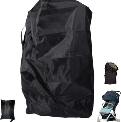 1 artikel - Opbergtas voor kinderwagen - Reistas - Multifunctionele - en opbergtas - Stofhoes - Groot formaat - Zwart - 114 cm * 50 cm * 33 cm - Universeel - Stof- en waterdicht - Opvouwbare opbergtas - Kinderwagentas