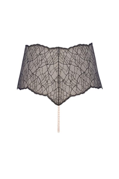 Bracli - Sydney Strumpfhose Schwarz - Luxus Perlenstring Dessous Größe S