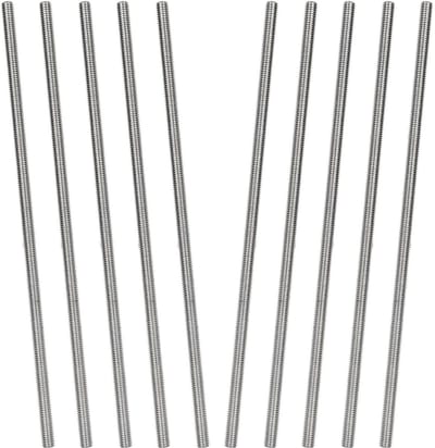 Schroefdraadstaven M8 - Metaal staven - Bevestigen en ophangen - Volledig schroefdraad - 10 stuks 250mm - Zilver
