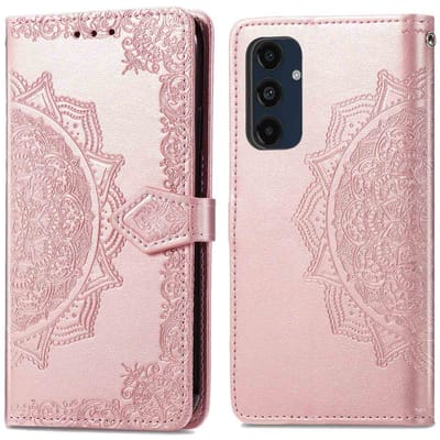 imoshion Hoesje - Geschikt voor Samsung Galaxy S24 FE - Mandala Bookcase - Rosé Goud