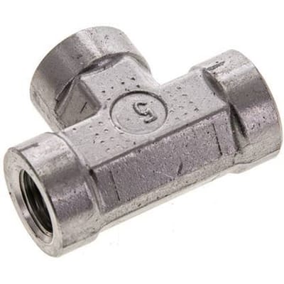 T-koppeling 1/4" NPT Binnendraad RVS Hoge druk 275 bar (3863.75psi)
