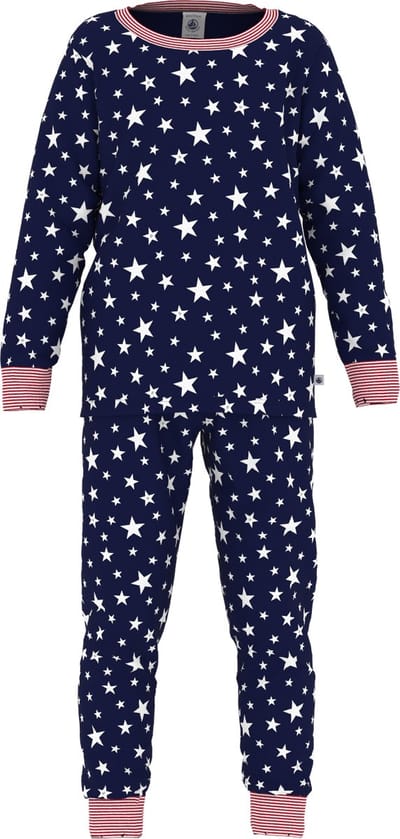 Petit Bateau Kinderpyjama van fleece met sterrenprint
