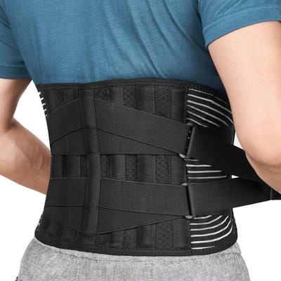 Rug Taille Lumbale Ondersteuning Gips Orthopedische Steun Houding Mannen Vrouwen Korset Wervelkolom Decompressie voor Taille Trainer Aanspannen Buik S zwart