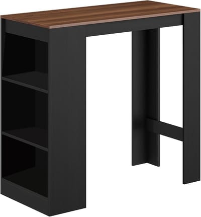 Industriële Bartafel met Opbergvakken - Hoge Eettafel voor Keuken of Woonkamer - 110x50x103 cm