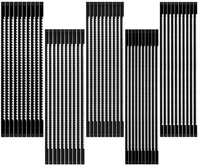 50 Stuks Decoupeerzaag Universele Blad Set 127mm met Pen – Geschikt voor Hout, Plastic en Zachte Metalen – Fijne Zaagsnedes