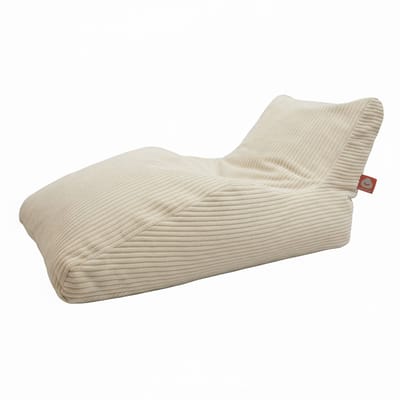 Whoober Bali XL – Lounge XL Zitzak – Crême dik ribfluweel – Comfortabel & Duurzaam