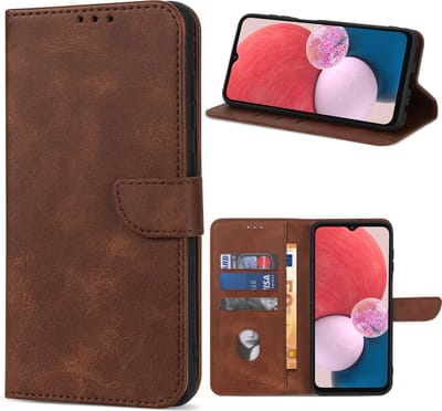 Geschikt Voor Oppo A58 Hoesje - Solidenz Bookcase - Bruin telefoonhoesje - Case Met Pasjeshouder - Cover Hoes