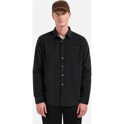 No Excess Shirt Solid Fine Herringbone Black Größe: S | Casual hemden Outlet | Herren | Schwarz