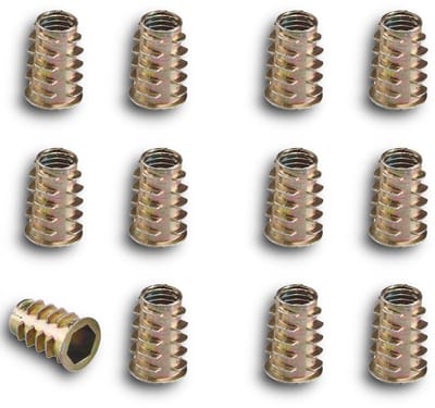 Steel draadbussen M6 - Gegalvaniseerd - Stabiele verbinding - Ideaal voor houtbewerking - ShopVlot