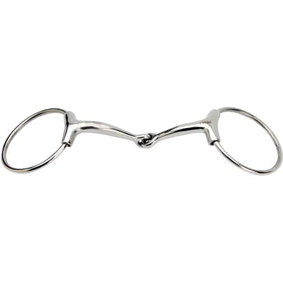 Mors 2 ringen voor paard met beweeglijk scharnier roestvrij staal HORKA Plus