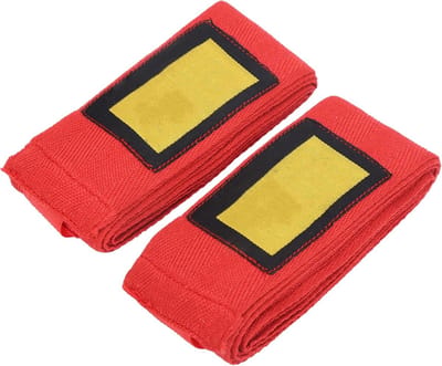 Boksen Handwikkels - Boksbandages Katoen - Vechtsport Training - Elastisch Ademend - 2.5M - Rood