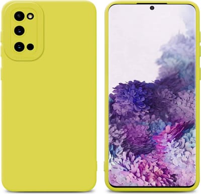 Cadorabo Hoesje geschikt voor Samsung Galaxy S20 in FLUID GEEL - Beschermhoes gemaakt van flexibel TPU silicone Cover Fluid Case