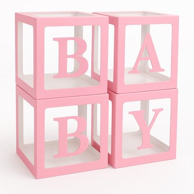 Consumerce® Babyshower Letterbox Roze – Baby Shower Versiering – Tafeldecoratie – Decoratie Versieren – Jongen Meisje Pakket