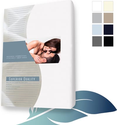 24-Bedding - Splittopper Hoeslaken - Jersey 100% katoen - 200x210 cm - Wit