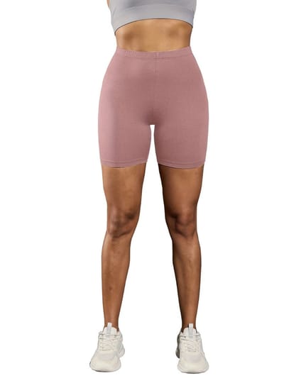 Livano Biker Short Dames - Korte Legging - Lange Onderbroek - Bikershort - Met Pijpjes - Roze - Maat XS