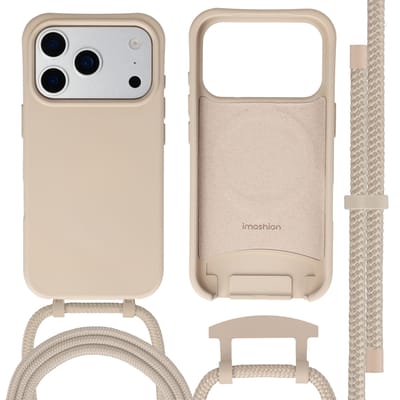 imoshion Hoesje - Geschikt voor iPhone 17 Pro - Color Backcover met afneembaar koord geschikt voor MagSafe - Nude