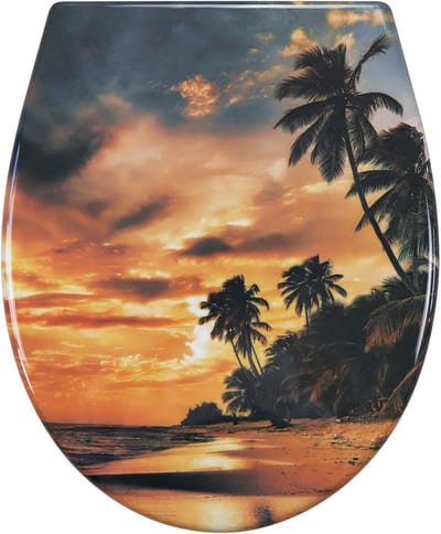 Toiletbril met motief - Toiletdeksel Duroplast - Gemakkelijke Montage - Softclose Mechanisme - 45x37cm - F46