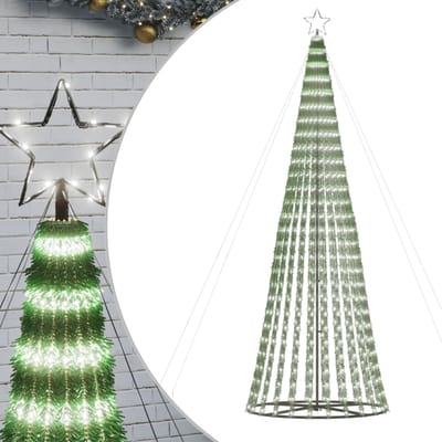 vidaXL - LED-kerstboom - 688 - LEDs - koud - wit - 300 - cm