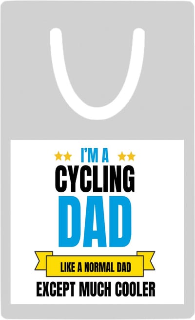 Hacebo® - I'm a cycling dad metalen boekenlegger- Vader - papa - vaderdag cadeautjes - verjaardagscadeau - gift - kado Bladwijzer boekenleggers - 7.6 cm x 5cm