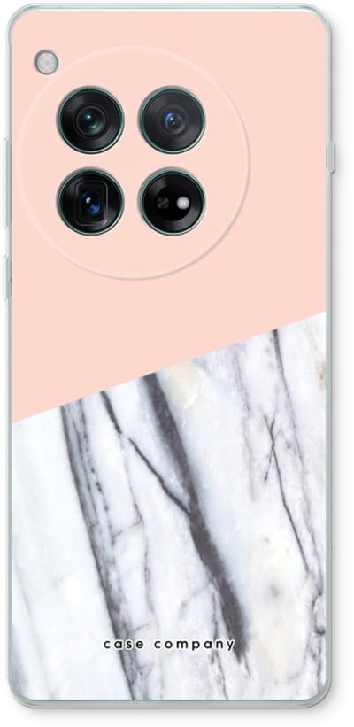 Case Company® - Hoesje geschikt voor OnePlus 12r hoesje - A touch of peach - Soft Cover Telefoonhoesje - Bescherming aan alle Kanten en Schermrand