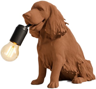 Fiastra Cocker Spaniël tafellamp - hondenlamp - bruin - E14 - 30 x 18 x 25 cm