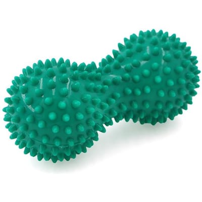 Voetmassageroller Pinda Dubbele Lacrosse Spiky Ball Myofasciale ballen voor Plantaire Fasciitis Mobiliteit Verlichting van pijn in de rugboog blue