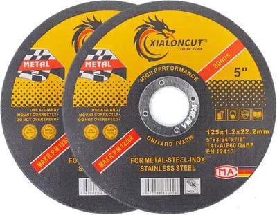 XIALONCUT Slijpschijf - Slijpschijf 125 mm - 25 stuks - 125x1,2x22,2mm - Doorslijpschijven 125mm metaal - Slijpschijf metaal - Haakse slijper - Metalen