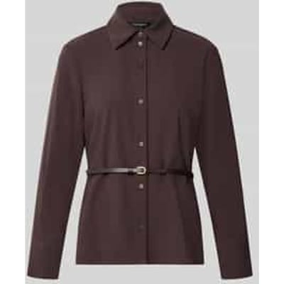 Overhemdblouse met geïntegreerde riem