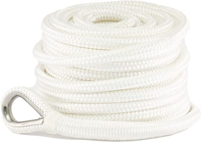 Hollex 30 meter witte loodverzwaarde Ankerlijn Ø12mm