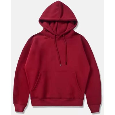 Heren Klassieke Hoodie Effen Kleur Fleece Pullover Tiener Trend Hoodie Losse Hoodie L bordeaux