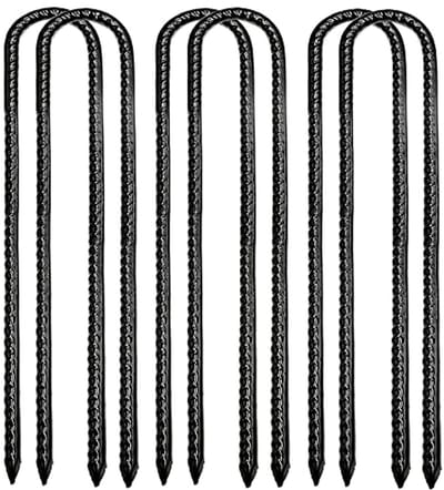 Grondankers voor Tenten en Tuin, U-Haringen, 30 cm, 6 Stuks