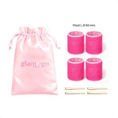 Glam and Go Krulspelden - Haarrollers en haarklemmen - Haar rollers - Kleefrollers- Hair Rollers & Clips - 60 mm