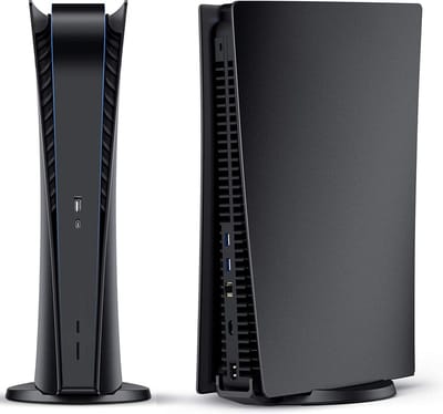 Playstation 5 Faceplates Digital Edition (niet geschikt voor PS5 Slim & PS5 Pro) - Inclusief Mid Skin - Accessoires - Faceplate - Cover - Plate - Skin - Zwart